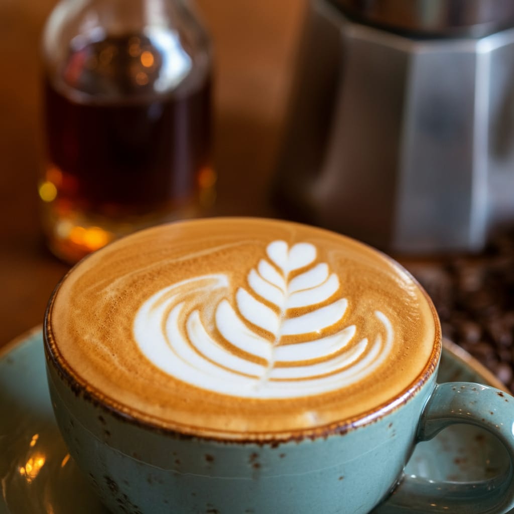 1883 toffee crunch syrup - flavored syrup for hot