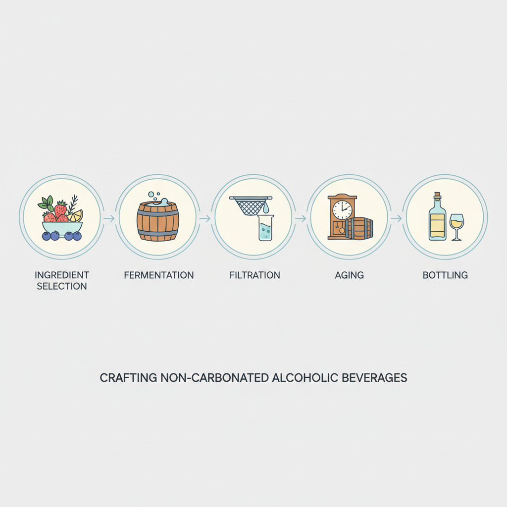 Non-Carbonated Drink Production Process: A step-by-step infographic of how these drinks are made.