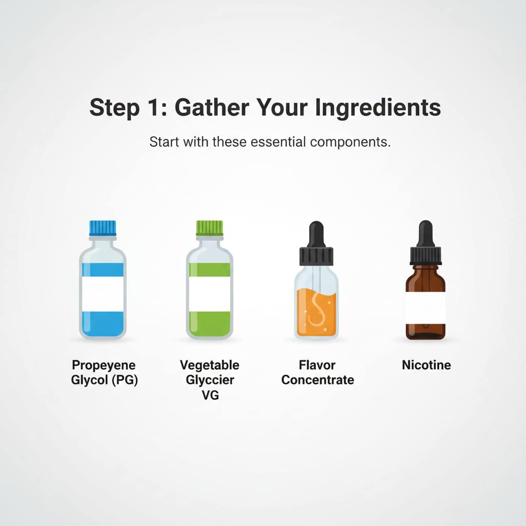 How Vape Flavors Are Made: A step-by-step visual guide on the ingredients and process of making vape flavors.